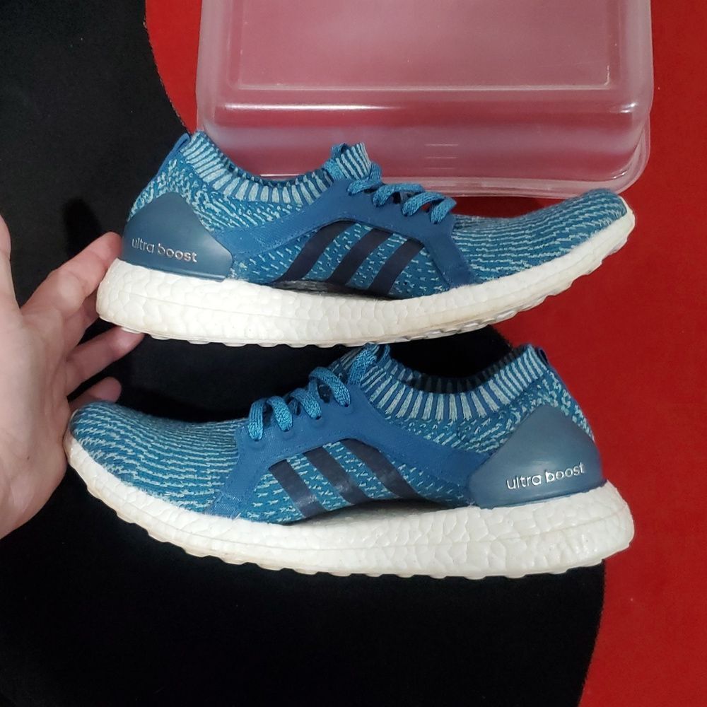 Adidas X Parley Ultra Boost Teal Running Shoes Size 7.5 Boys Or Womens 9 - Picture 5 of 12